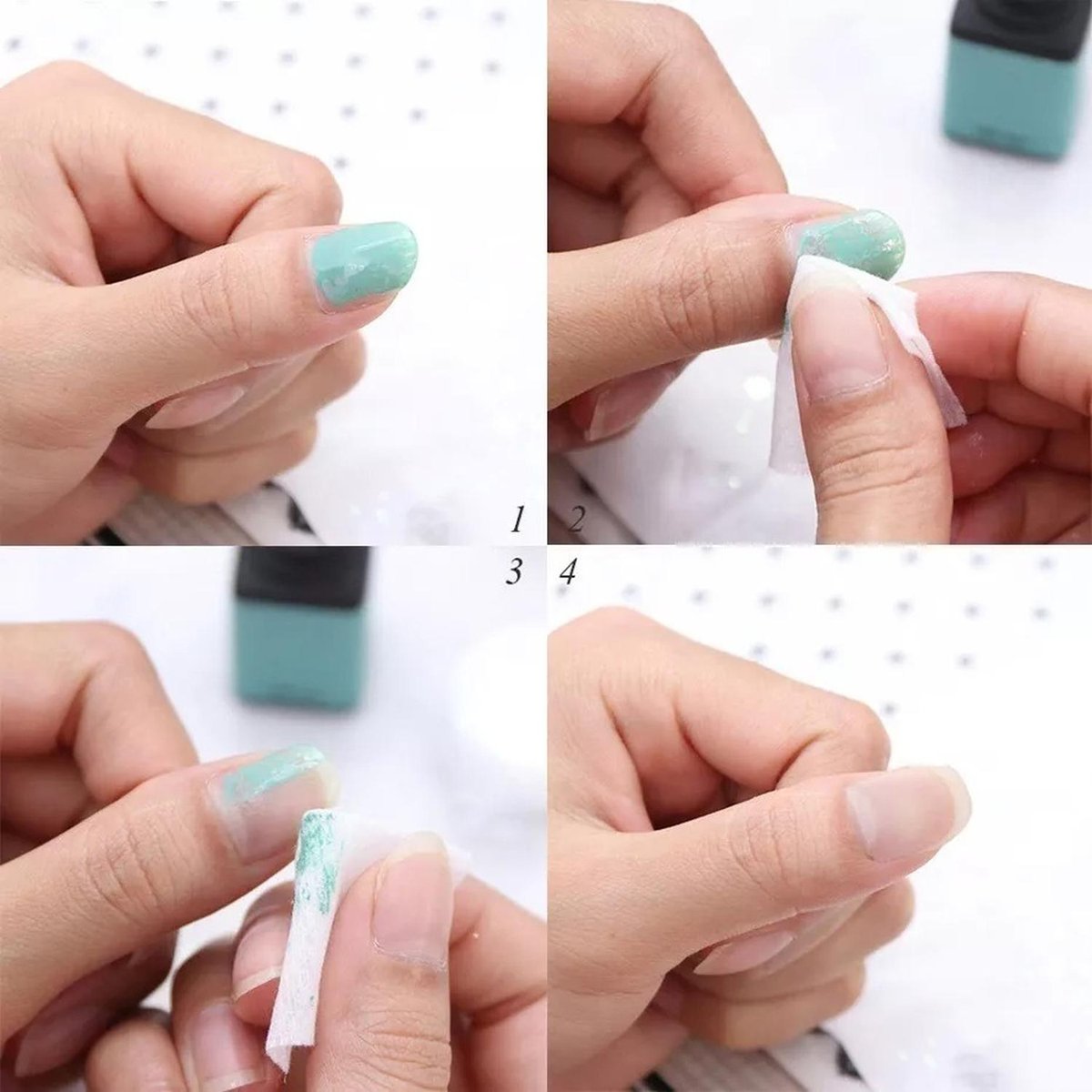 Paquete Toallitas Gasas Para Uñas Libres De Pelusa Manicure - Blanco