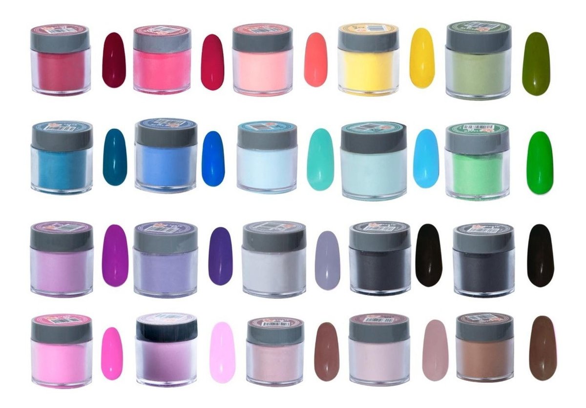 Acrilicos Mate, Colección De 20 Colores, Uñas, Mc Nails