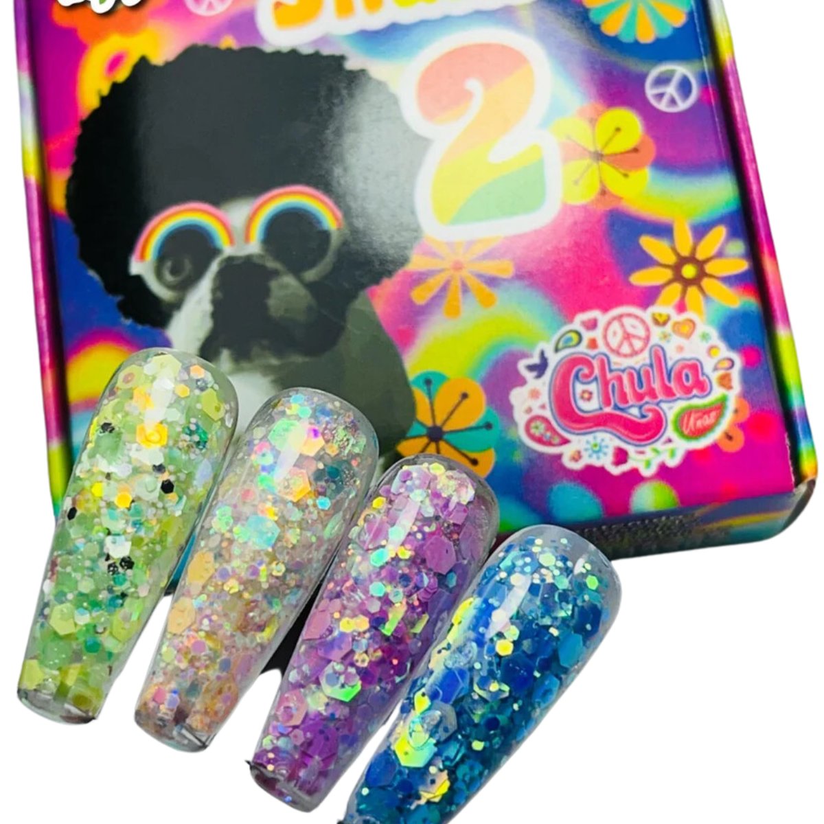 COLECCION DE ACRILICOS SHULILULI V2 4 PZAS. Chula Nails