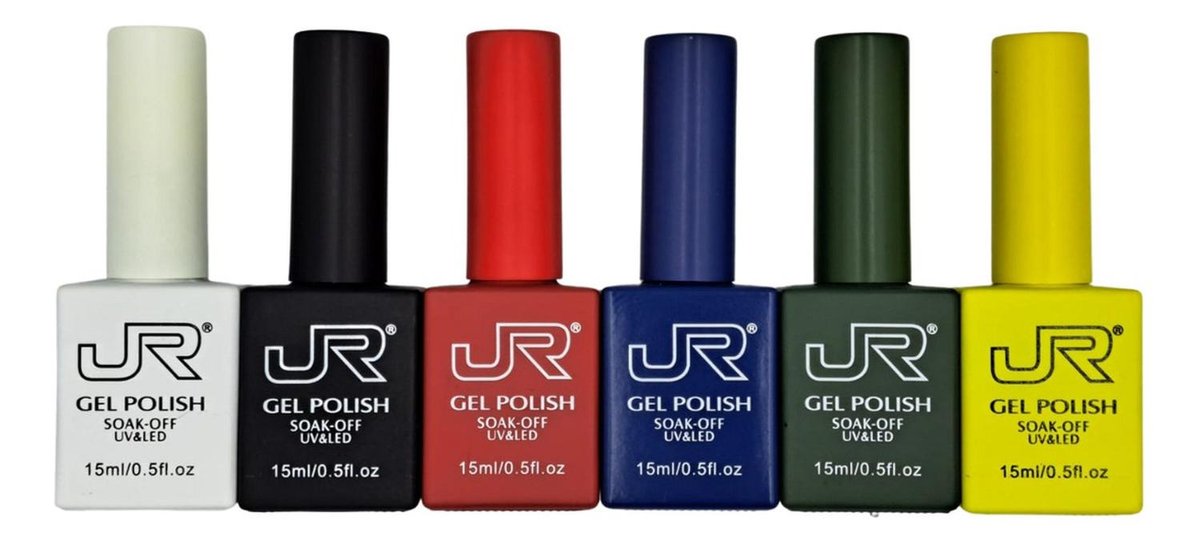 Gama Gel Semipermanente Jr 6Pz CUADRADA De 15 ml -Elige Gama - Gama j