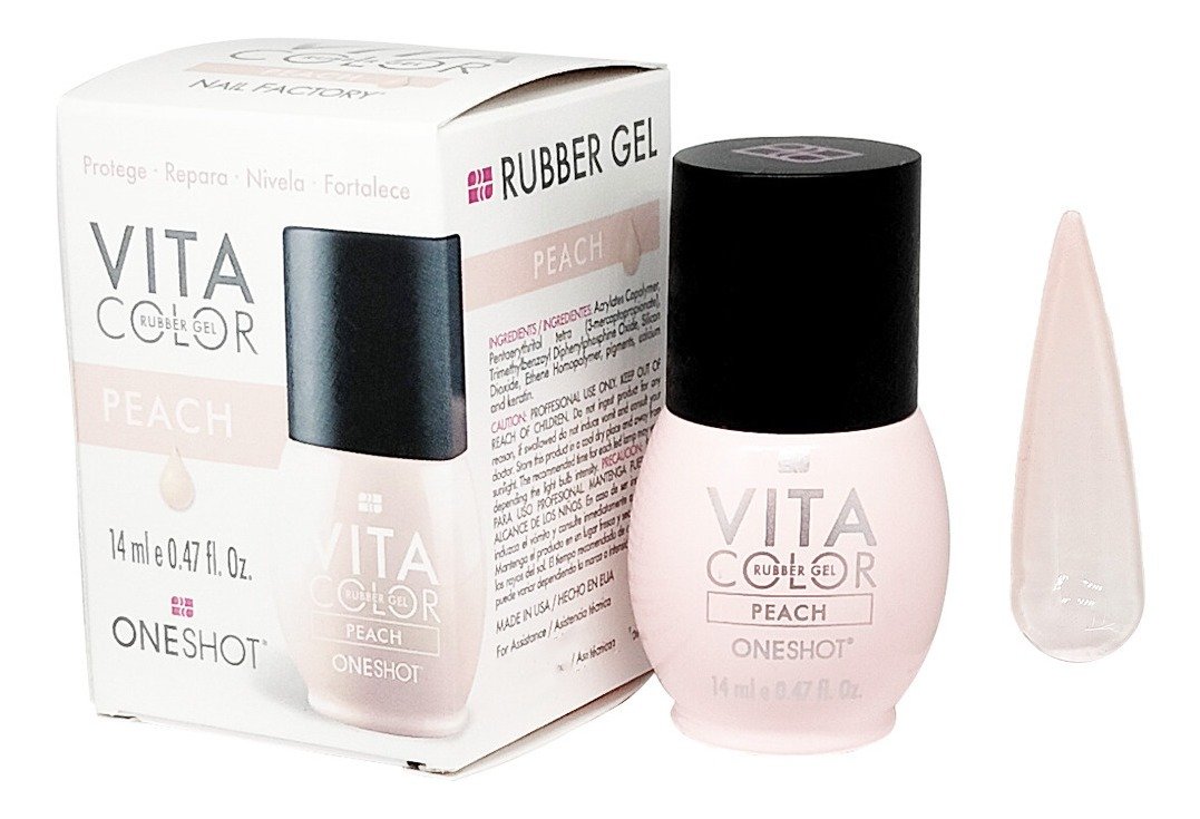 Vita Color Rubber Gel One Shot RUBBER - ESCOGE COLOR - Peach