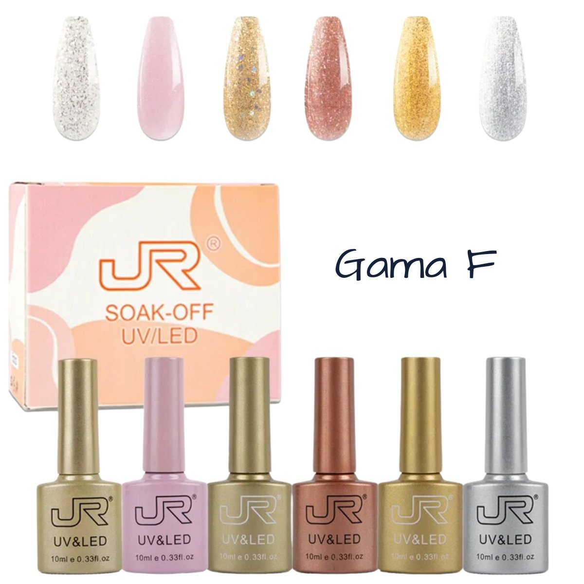 Gama Gel Semipermanente Jr 6 Pz De 10 ml - Elige Gama - GAMA F
