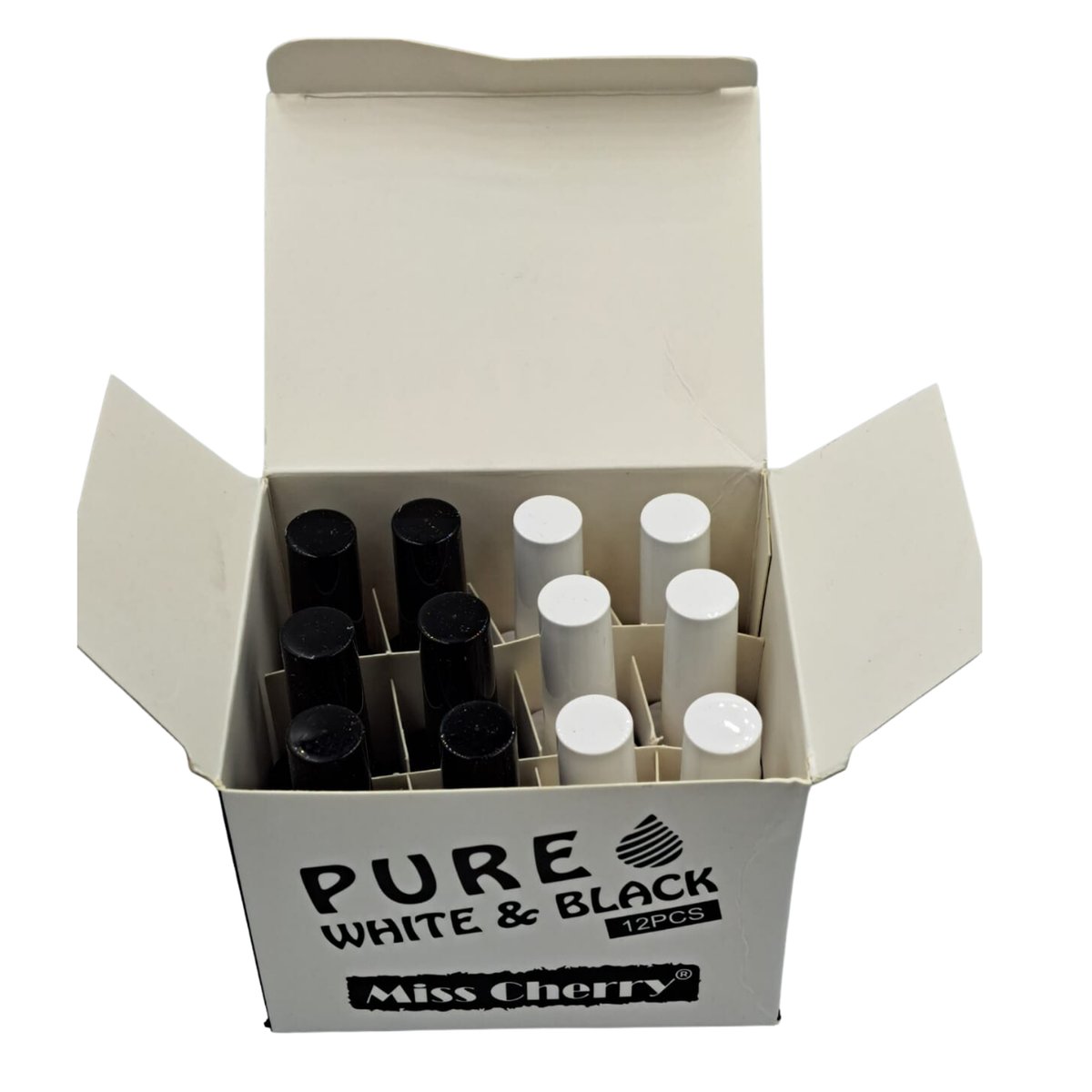 Gel Negro Y Blanco Miss Cherry Para Uñas 2 Pzs De 10 Ml