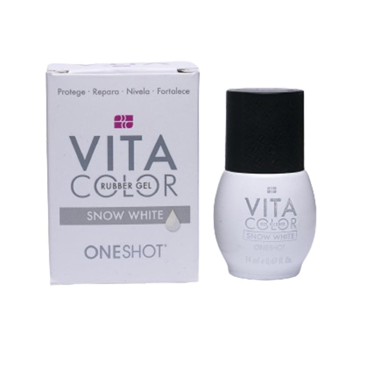 Vita Color Rubber Gel One Shot RUBBER - ESCOGE COLOR - Snow White