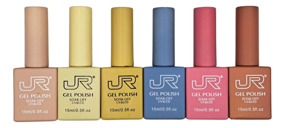 Gama Gel Semipermanente Jr 6Pz CUADRADA De 15 ml -Elige Gama - Gama c