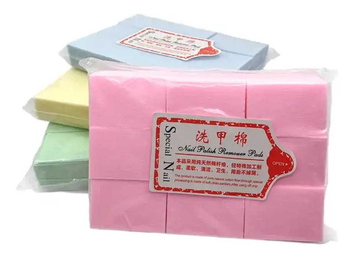 Paquete Toallitas Gasas Para Uñas Libres De Pelusa Manicure - Rosa
