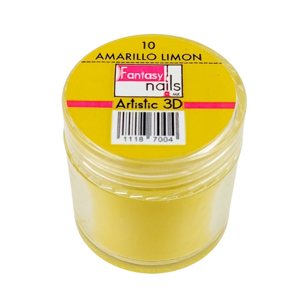 Acrílico Acricolor #10 Amarillo Limón Fantasy Nails