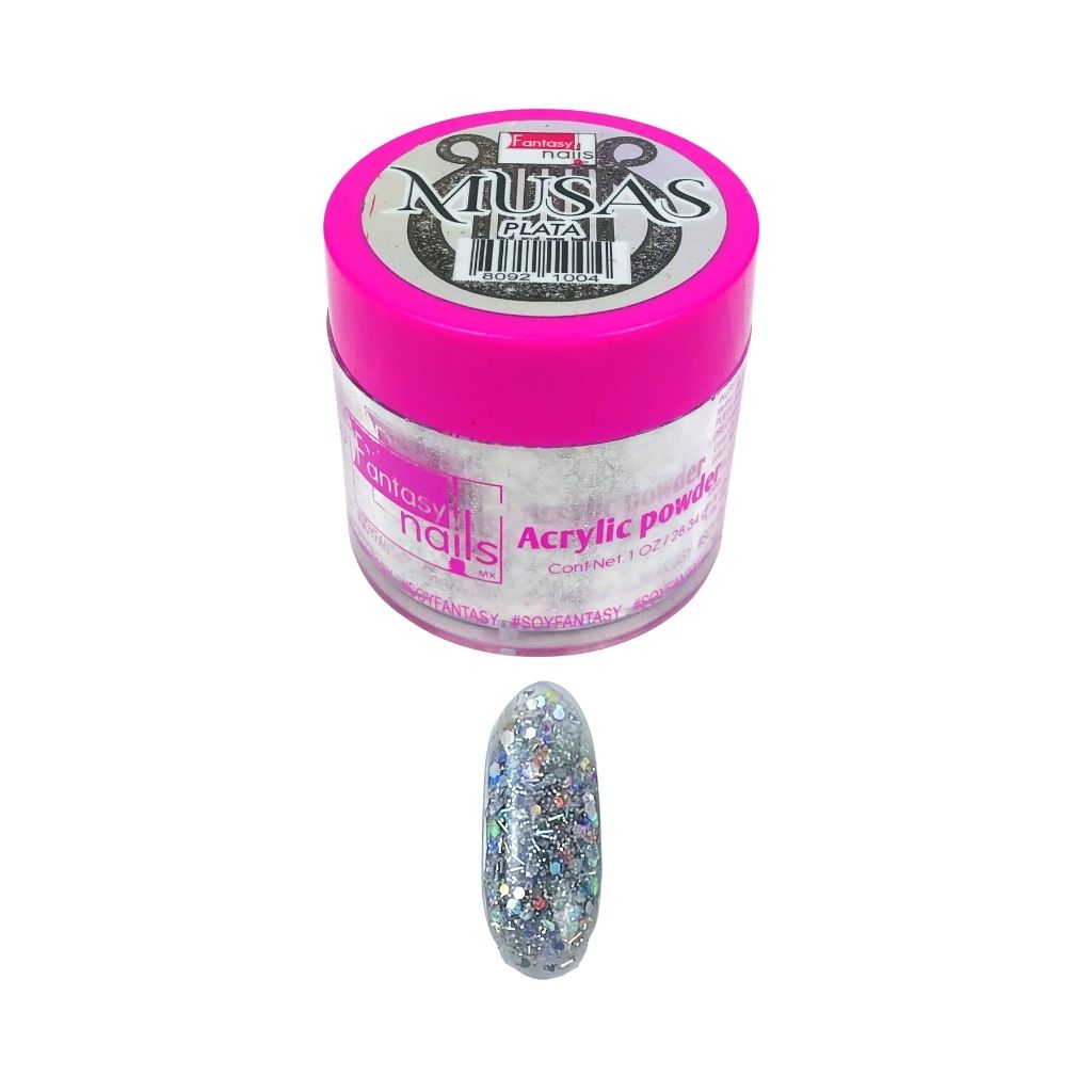 Acrilico Musas Plata 1 oz Fantasy Nails