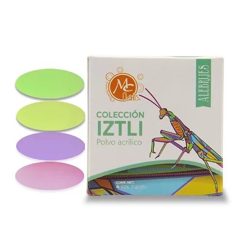 Colección de Polvo Acrílico Alebrijes IZTLI 4 PZ MC Nails