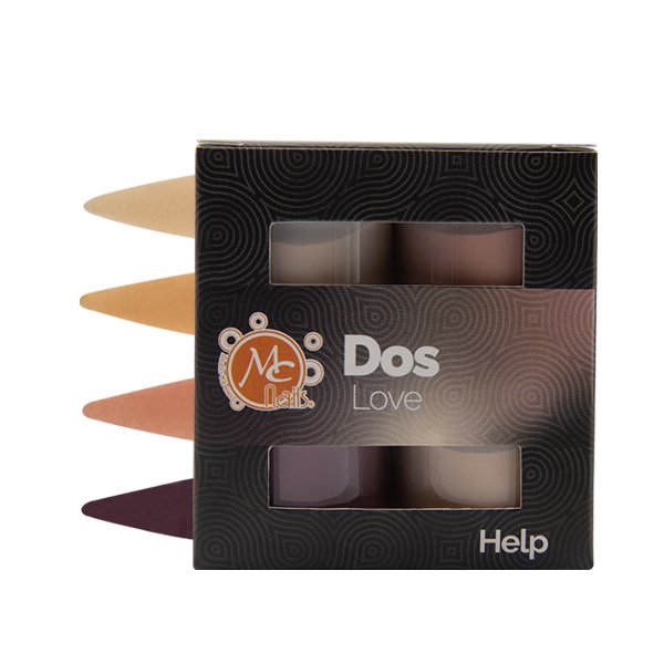 Colección de Polvo Acrílico CH2 LOVE HELP 4PZ MC Nails