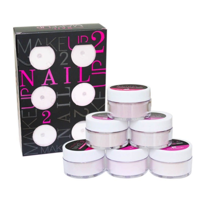 Polvo Acrílico Make Up Vol. 1 Collection Nail Factory 6 Tonos
