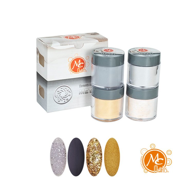 Colección de acrílicos Elements METAL 4pz