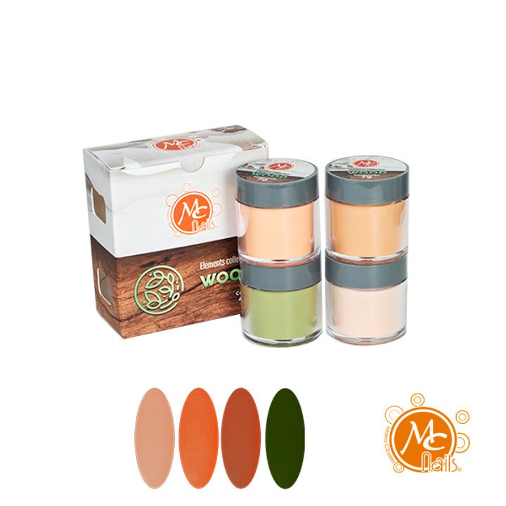 Colección de acrílicos Elements WOOD 4pz