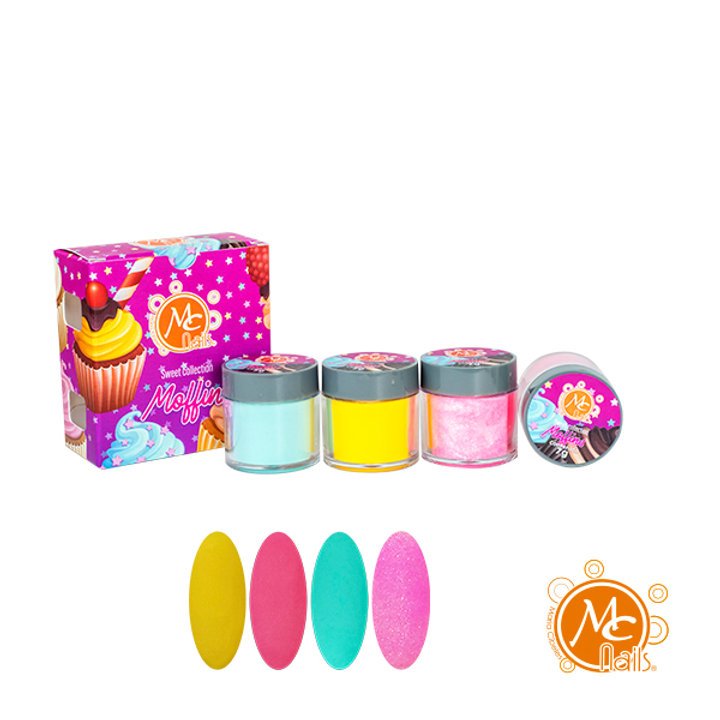 Colección de acrílicos Sweet MOFFINS 4pz