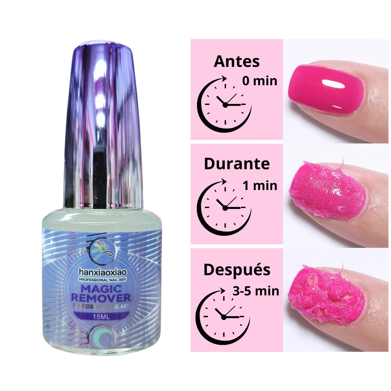 Magic Removedor Gel y Acrílico Tapa Lila 15 ml