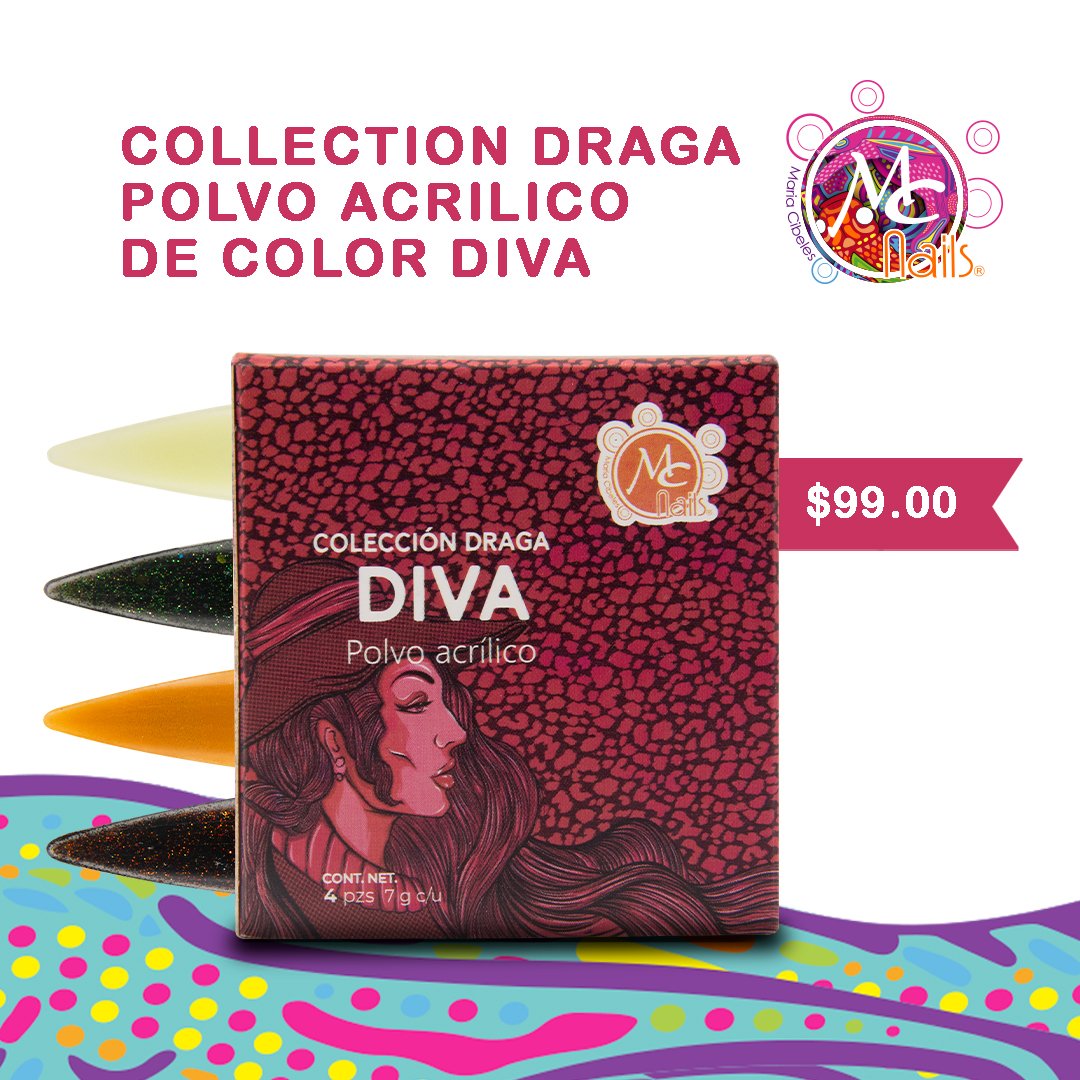 Colección de acrílicos Draga DIVA 4pz