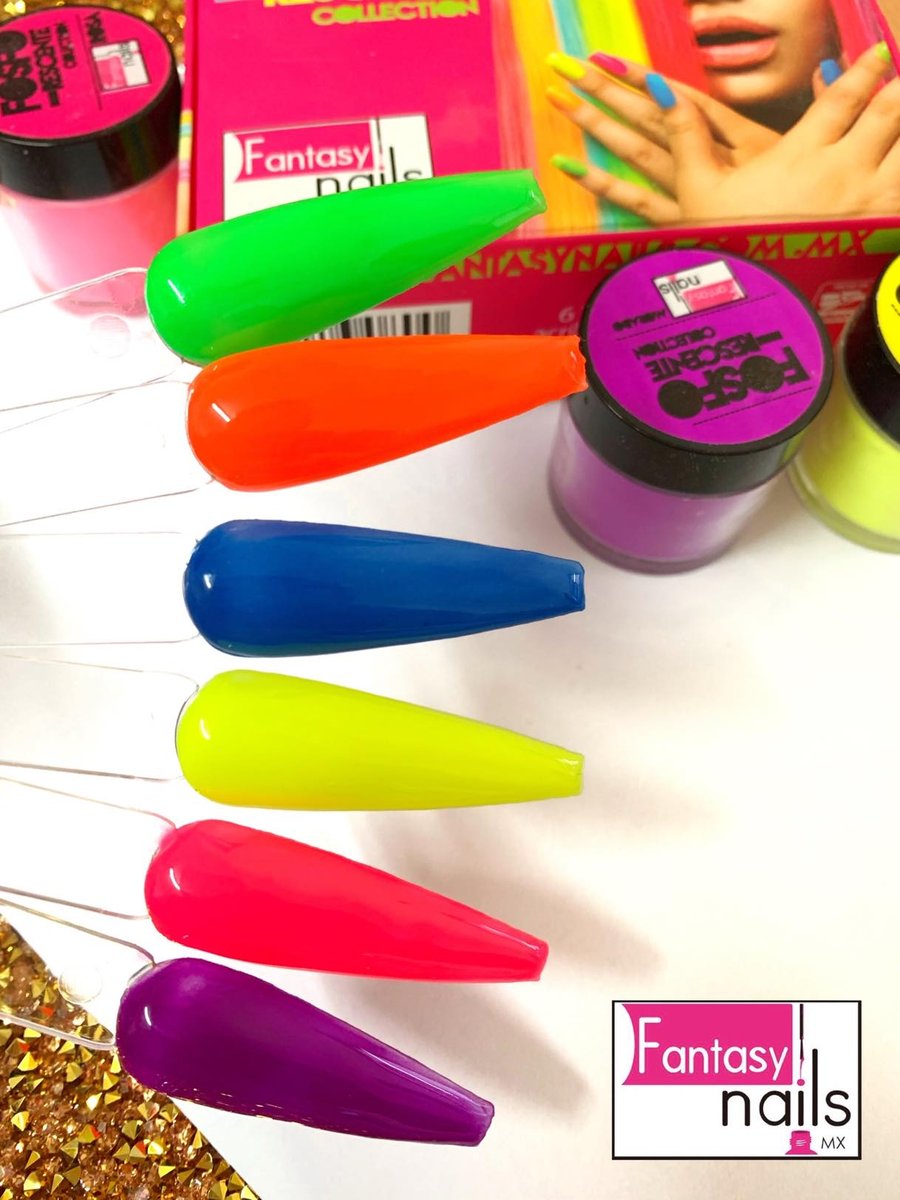 Collection Fosforecente Fantasy Nails (6 Acrílicos)