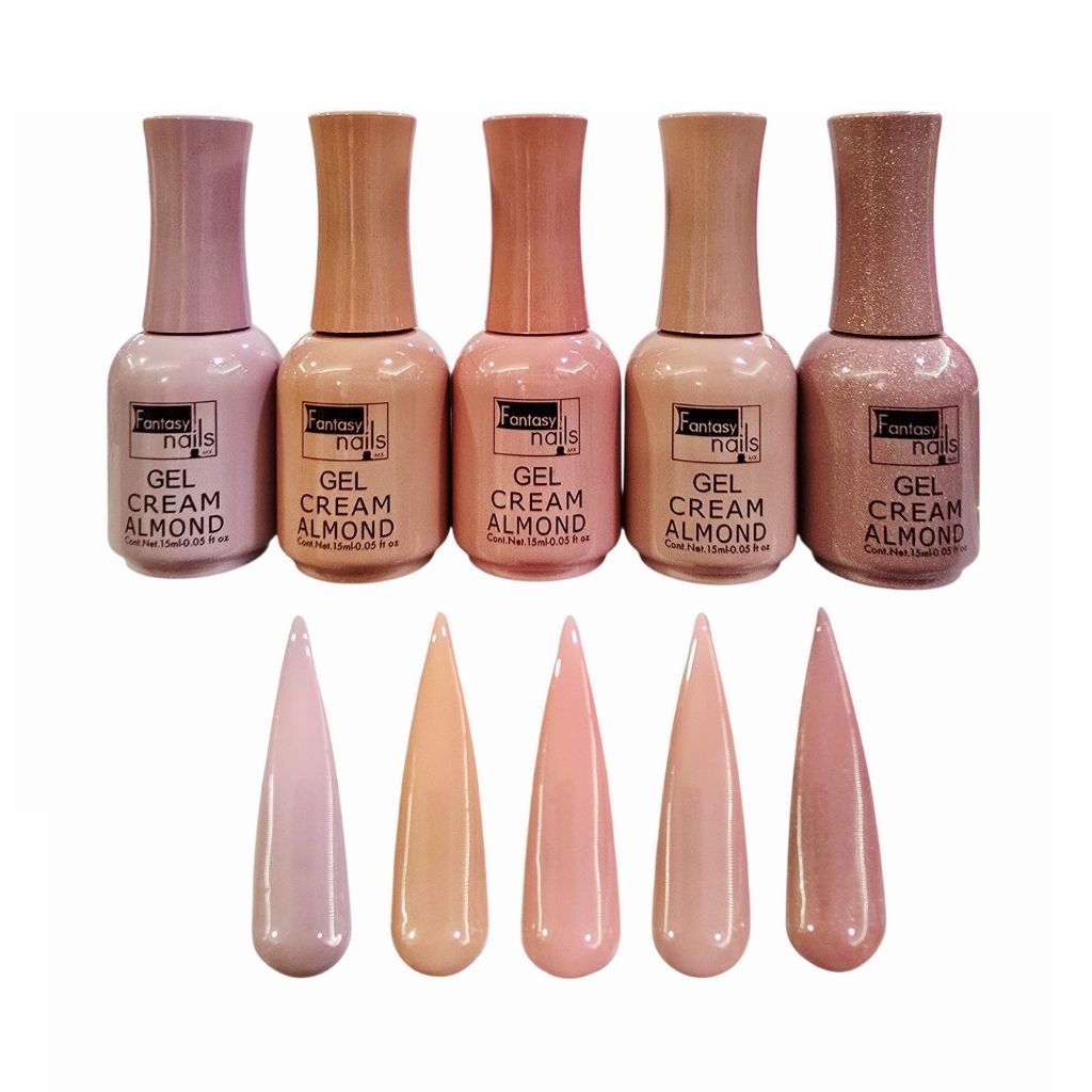 Gel Colección Cream Almond 5 pzas Fantasy Nails