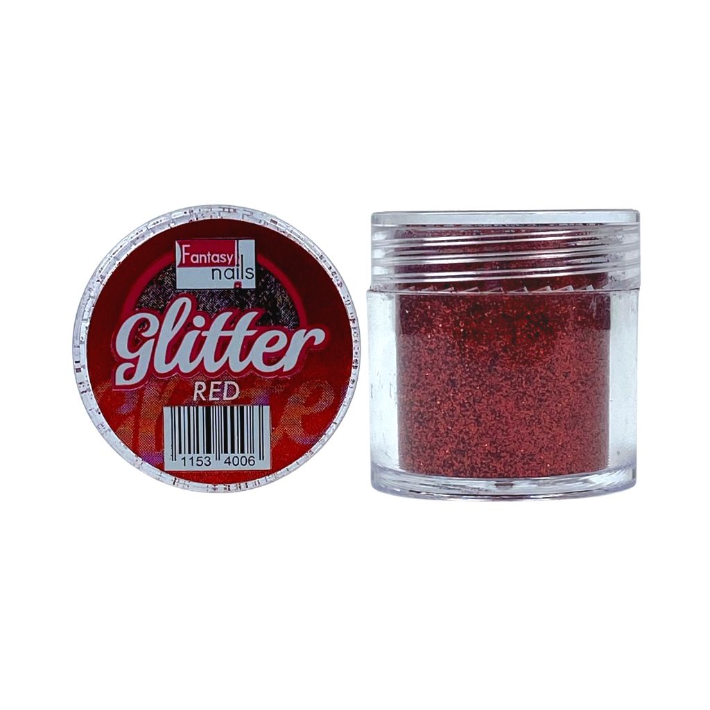Glitter Red Fantasy Nails