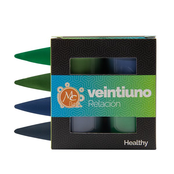 Colección de Polvo Acrílico CH21 RELACIÓN HEALTHY 4PZ MC Nails
