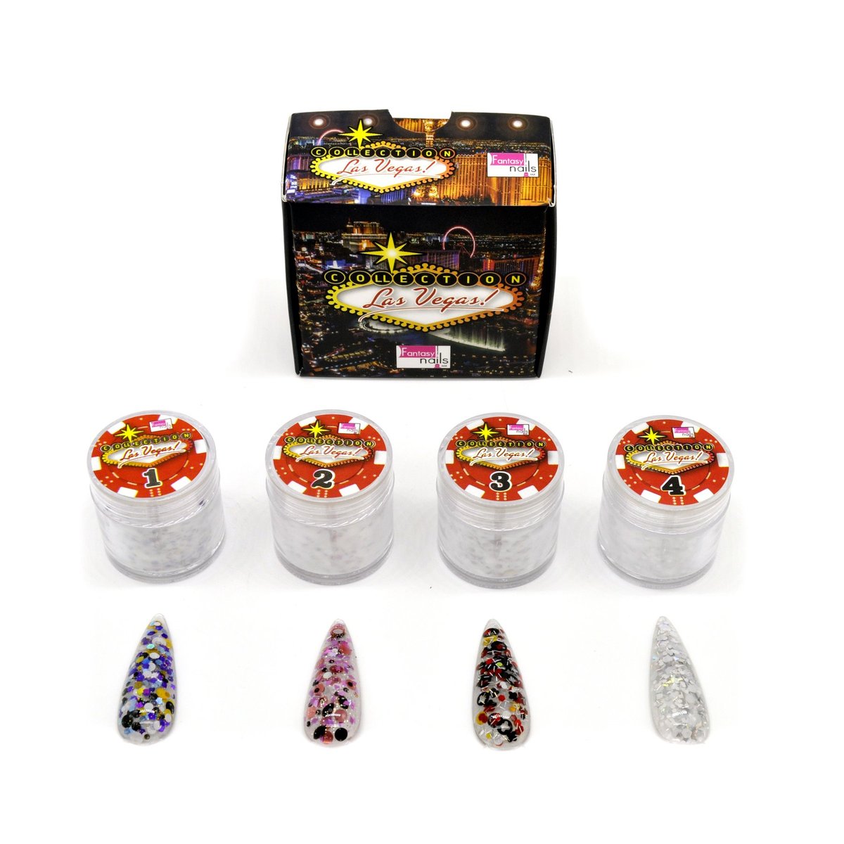 Collection Las Vegas Fantasy Nails (4 Acrílicos)