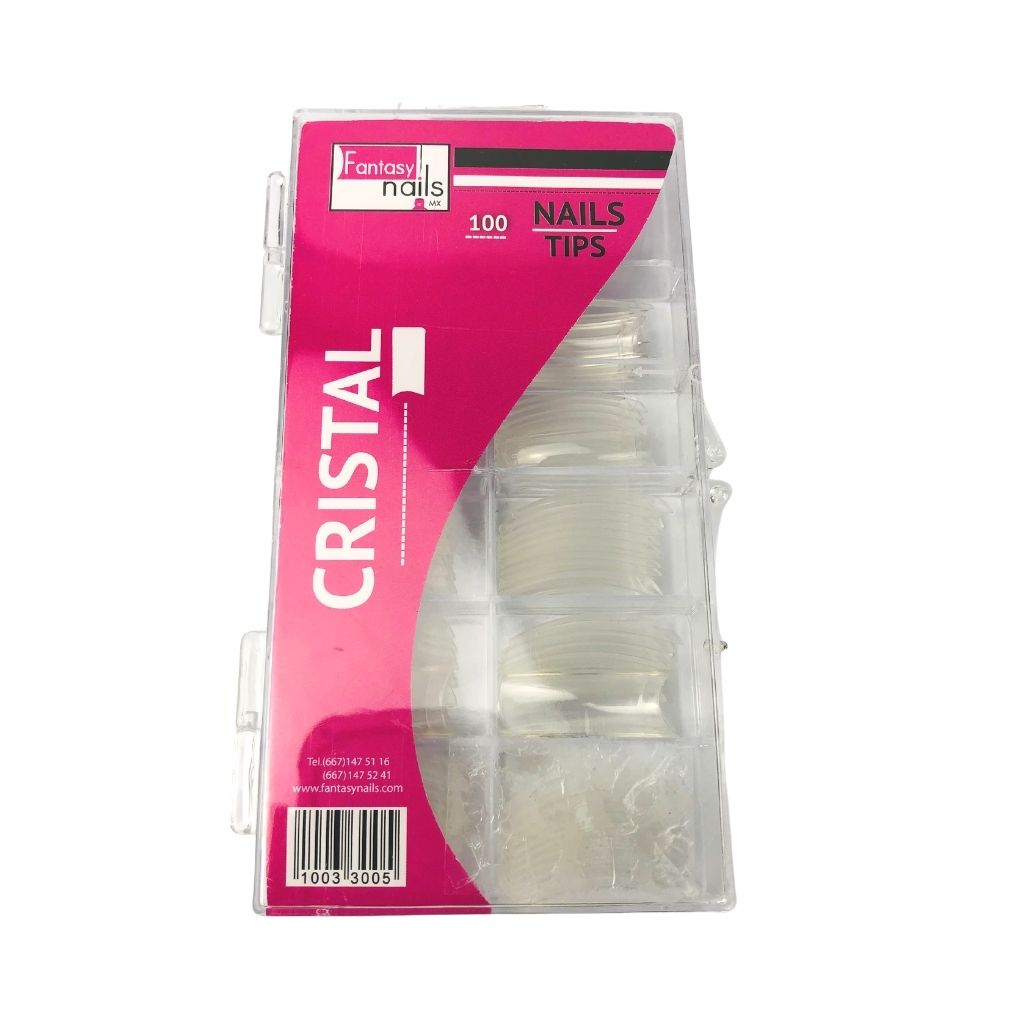 Tip Cuadrado Crystal 100 pzas Fantasy Nails - Image 2