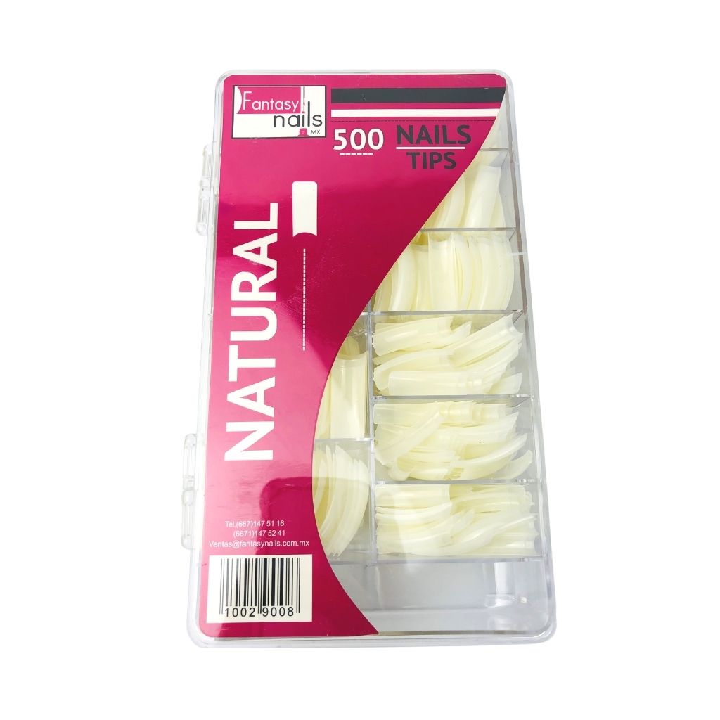 Tip Cuadrado Natural 500 pzas Fantasy Nails - Image 2