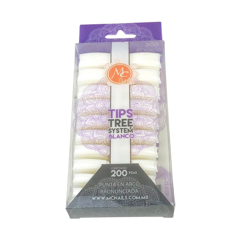 Tip Cuadrado Blanco 200 pzas MC Nails - Image 2