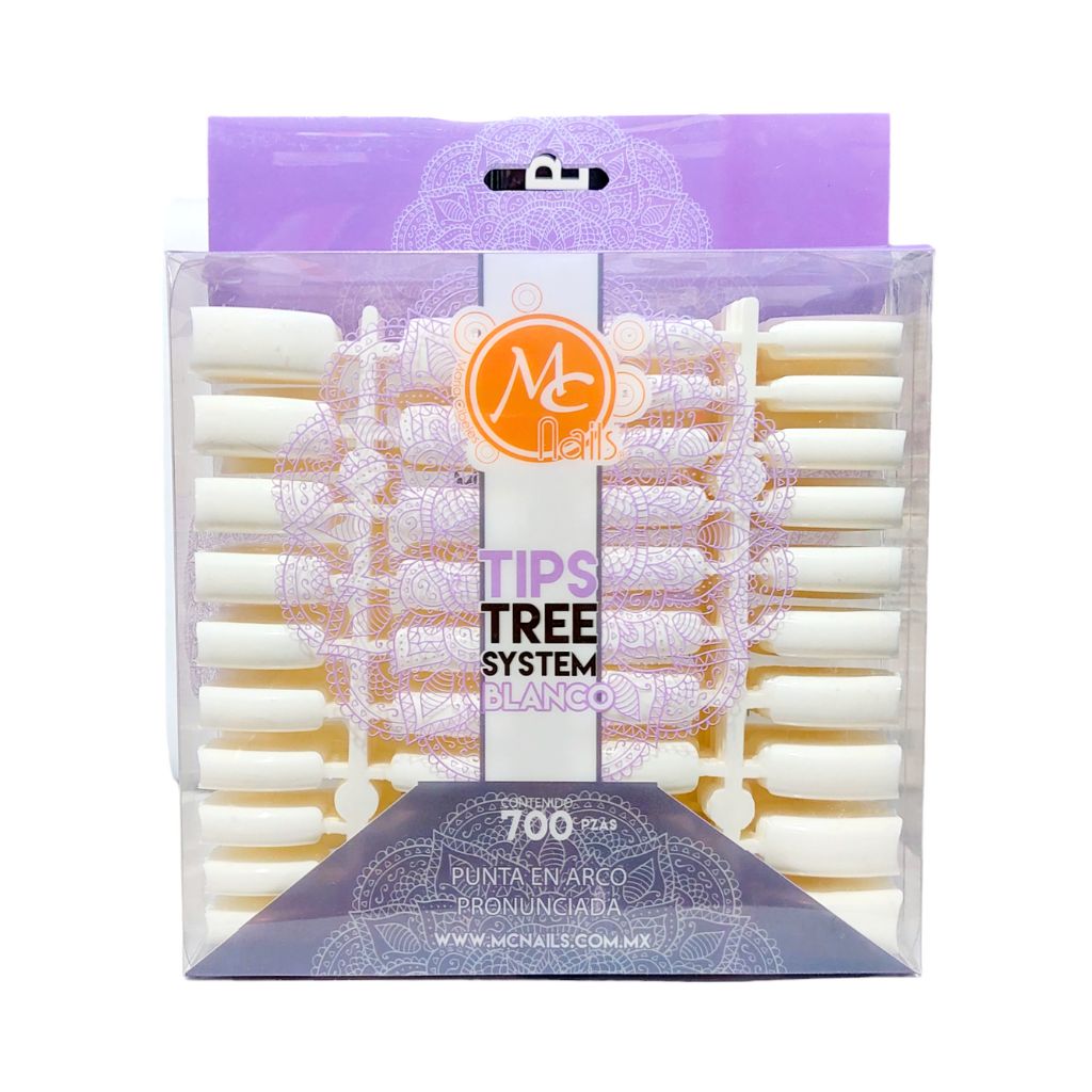 Tip Cuadrado Blanco 700 pzas MC Nails