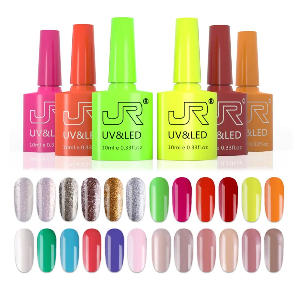 KIT 9 Gamas Gel Semipermanente Jr 6 Pz 10 ml