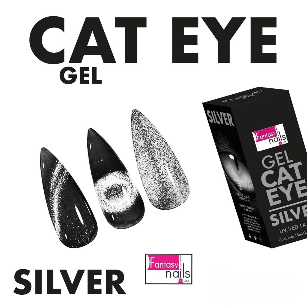 Gel Cat Eye Silver 15 ml Fantasy Nails - Image 3