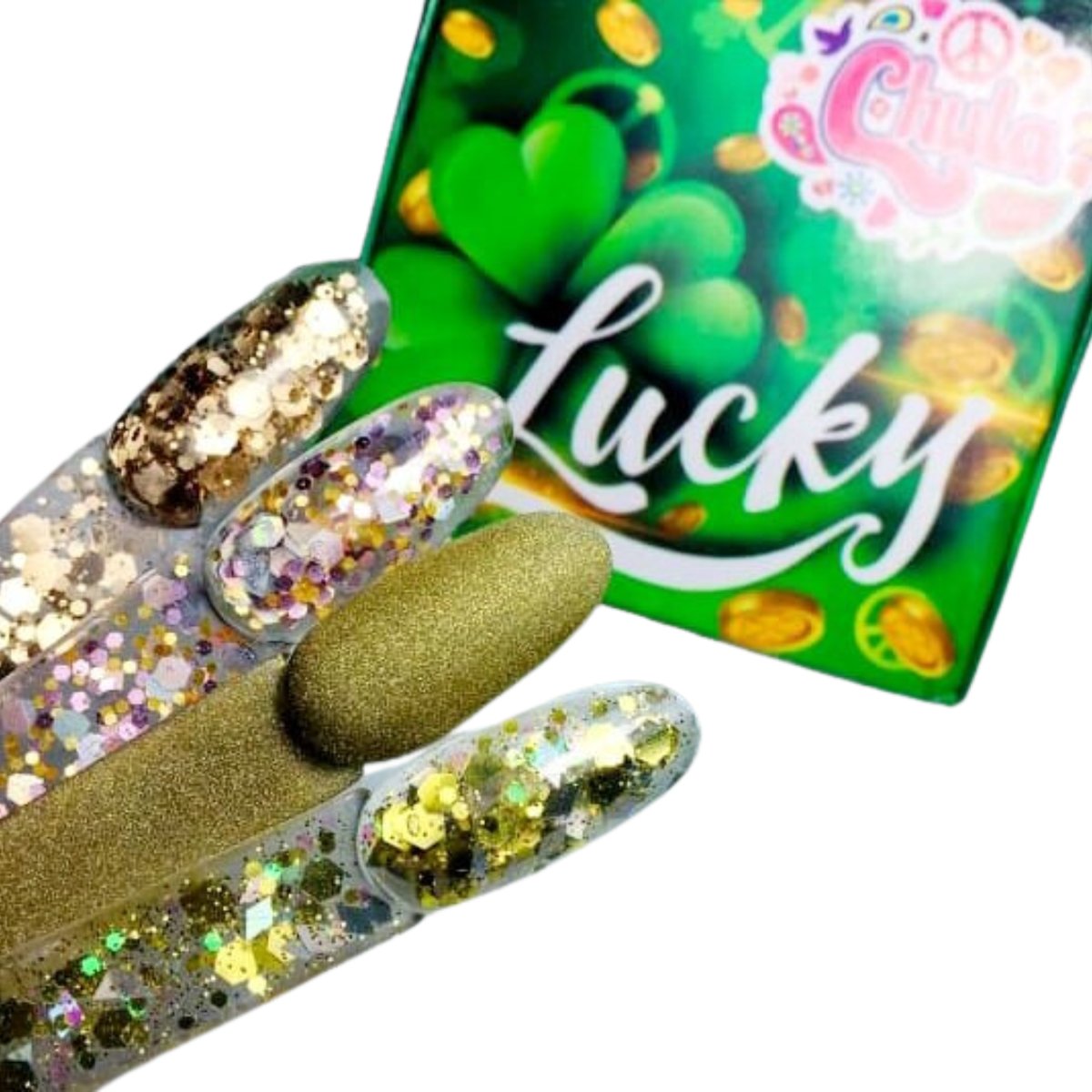 COLECCION DE ACRILICOS LUCKY 4 PZAS. Chula Nails