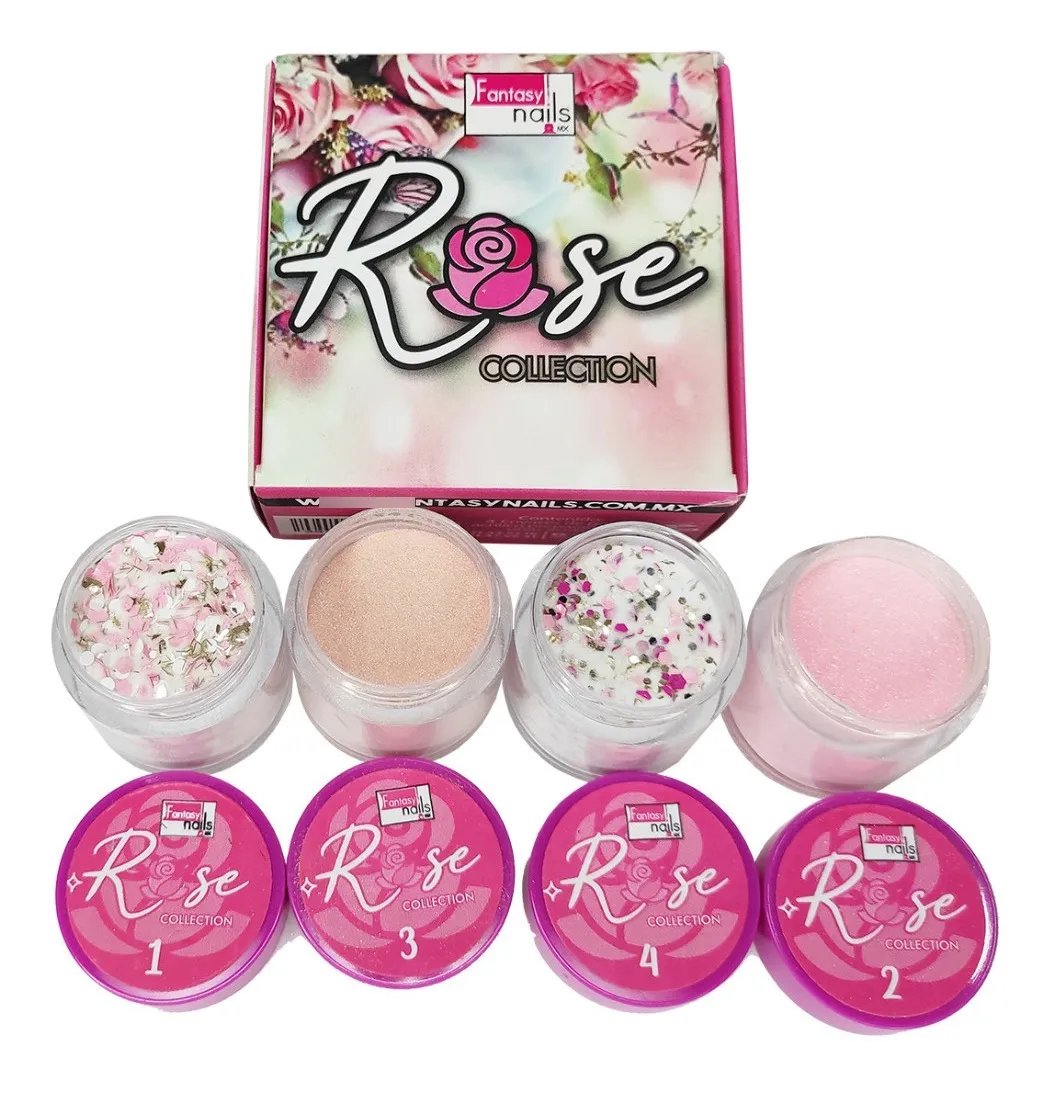Collection Rose Fantasy Nails (4 Acrílicos)