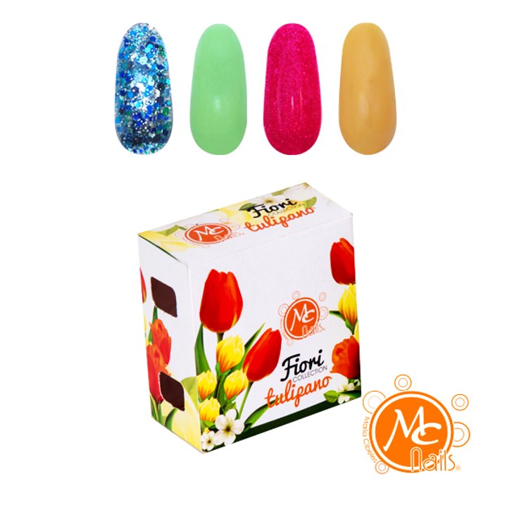Caja de Polvo acrílico Fiori Tulipano 4 pz MC